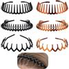 Ptwola 6 cerchietti per capelli a zig-zag, in plastica, con denti di squalo, ondulati, unisex, antiscivolo, accessori per lo stile dei capelli, per sport all'aria aperta, lavaggio del viso, casa