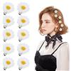 Jodsen 16 Pezzi Fermagli per Capelli Margherita Forcina a Fiore Piccolo Mini Forcina per Capelli a Girasole Matrimonio in Spiaggia Mollette per Capelli Floreali per Donne Ragazze (Bianco)