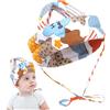 JCUGSBS Caschetto Primi Passi per Bambini da 6 a 36 Mesi - Protezione 360° Leggera e Traspirante - Casco Neonato con Spallacci Regolabili - per Gatinare e Camminare in Sicurezza