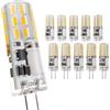 JAUHOFOGEI Lampadina LED Bispina G4 ac/dc 12 Volt 1 Watt equivalente Alogeno 10W - Lampadine LED G4 Luce Calda 3000K 100lm - Lampada LED Attacco G4 per Faretto - Mini Lampade LED 12V 1W G4 Silicon - 10 Pezzi