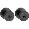 Kwikset 97402-854 Pismo Keyed Entry Door Knob Featuring SmartKey Security, Round, Iron Black