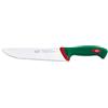 Sanelli Premana Professional Coltello Francese seghettato, Acciaio Inossidabile, Verde/Rosso, Lama cm.22