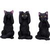 Nemesis Now Three Wise Felines Unisex Statuetta nero poliresina