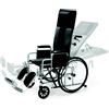 KSP Sedia A Rotelle per disabili N50 Carrozzina schienale reclinabile Nero