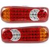 VNVISLS 2 fanali posteriori a LED 12 V uso universale, adatti per camion, rimorchi, furgoni.