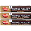 Autosol - Lucidante per carrozzeria auto "Metal Polish", set da 3 pezzi, 75 ml, per cromature e acciaio