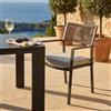 MIlani Home CONGA - poltrona impilabile con struttura in alluminio bianca, taupe o antracite