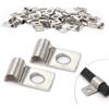 Lonely high heels 30 Pezzi Collari per Tubi 4mm Fermacavo Unico Foro in Acciaio Inox V2A Supporti a U Morsetti per Tubi Collari Heavy Duty Fissaggi per Cavi Ø 4-5mm Tubazioni per Acqua Tubi PVC Installazione