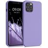 kwmobile Custodia Compatibile con Apple iPhone 12 Pro Max Cover - Back Case per Smartphone in Silicone TPU - Protezione Gommata - lavanda lilla
