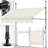 tillvex Tenda da Sole a Bracci con Manovella | Protezione Balcone, Regolabile, Senza Forare, a Manovella | Tenda resistente per Esterno ai raggi UV e regolabile in Altezza (150cm, Sabbia)