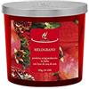 HYPNO CASA - Candela in Vasetto di Vetro, 200 gr. (Melograno)