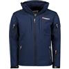 Geographical Norway Tunar Men - Softshell Uomo Impermeabile Con Cappuccio - Abbigliamento Giacca Vento Tattica Outdoor - Escursionismo - Trekking Autunno Invernale Primavera (Blu Marino L)