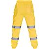 Generic Pantaloni da lavoro ad alta visibilità, da uomo, con elastico in vita, impermeabili, con tasca, pantaloni sportivi per attività all'aperto, per lavori di costruzione, Giallo, 3XL