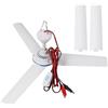 ESLOYSUN DC 12V Ventilatore da Soffitto Portatile 19.7 Mini Ventilatore da Soffitto Appeso Ventilatore da Campeggio Tenda Fan per Camper all'Aperto Gazebo, Ventilatore da Soffitto Alimentato a Batteria