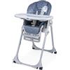 CHICCO Polly Easy - Seggiolone Pappa 6-36 Mesi 7 Regolazioni Richiudibile Vassoio Regolabile e Rimovibile colore Blu