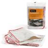 Perfetto Candido Strofinaccio Pavimenti, Cotone, Bianco/Cuciture Rosso, 29 x 22 x 1 cm