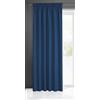 Eurofirany Rita Tenda Liscia Semplice Tinta Unita - fettuccia arricciata Moderna, Camera da Letto, Soggiorno, Salotto, cameretta dei Bambini, 1 Pezzo Singolo, Poliestere, Blu Scuro, 140x270 cm