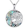 YFN Regali per il 60° compleanno per le donne Collana in argento 925 con albero della vita Gioielli con nodo celtico per la mamma e la figlia