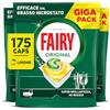 Fairy Original Detersivo Pastiglie Lavastoviglie Brillantante, 175 Capsule Lavastoviglie, Original Limone, Azione Pulente Al Primo Lavaggio, Efficace Sul Grasso Incrostato Con Azione Brillante