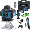 viemylu laser 4D multifunzionale con 16 linee, macchina autolivellante, dispositivo di livellamento con batteria al litio ricaricabile tramite USB Laser a linee incrociate con treppiede 2 batterie