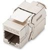 DIGITUS Modulo schermato Keystone Cat-6 - RJ45 femmina - 250 MHz 1GBase-T - AWG 26-22 - montaggio senza attrezzi, argento