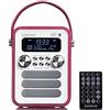 LENCO PDR-051PKWH - Radio portatile DAB+ FM con Bluetooth® e ingresso AUX, batteria ricaricabile - Rosa