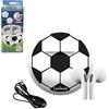 Lexibook, Calcio, Auricolari stereo senza fili, Suono di alta qualità, Microfono integrato, Controllo touch, Custodia di ricarica, Livello sonoro limitato a 85 dB, Nero/bianco, HPBT05FO
