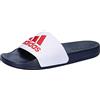 adidas Adilette Shower Slides, Infradito Unisex - Adulto, Cloud White Scarlet Victory Blue, 37 EU