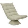 HOMCOM Poltrona relax poltrona da salotto design imbottita con schienale regolabile girevole a 360° rivestimento lino beige
