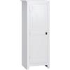 HOMCOM Armadio da Archiviazione buffet per Cucina Mobiletto Alto per Bagno Stile Classico con 3 ripiani regolabili - Altezza 120 cm in Legno Bianco