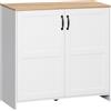 HOMCOM Mobile portaoggetti buffet cucina con 2 porte e 2 ripiani regolabili 90 x 39,5 x 88 cm