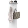 HOMCOM Porta-mantelli da parete mobile da ingresso con ripiano, 2 ganci e barra in alluminio, per ingresso, corridoio, camera