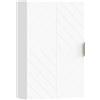 kleanking Armadietto Bagno a Muro con Anta Decorata, Maniglia Dorata e Ripiani Regolabili, 40x15x60 cm, Bianco | Aosom Italy