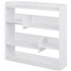 HOMCOM Libreria a scaffale Mobile da Archiviazione dim. 90L x 24l x 91H cm 4 Livelli 3 Pannelli posteriori Pannelli di Particelle Bianco