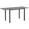 HOMCOM Tavolo da pranzo estensibile tavolo da cucina design moderno con grande piano 6 persone struttura in acciaio grigio scuro
