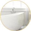 HOMCOM Specchio Rotondo da Bagno con Superficie Antiurto, in Vetro e Acciaio, Ø70x2.5 cm, color Oro | Aosom Italy