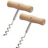 Westmark 101222E3 2 Cavatappi -Woody, legno, argento/marrone chiaro