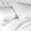 Ruggeri - Set Lenzuola Matrimoniale - Made in Italy - 100% Raso di Puro Cotone - Collezione Candies (Bianco Zigzag)