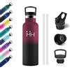 KollyKolla Borraccia Termica Bambini 500ml, Borraccia con Cannuccia, Bottiglia in Acciaio Inox Riutilizzabile, a Prova di Perdite, senza BPA, Borracce per Bambini, Scuola, Campeggio, Palestra, Ciclismo