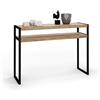 Mobili Fiver, Tavolino ingresso - Consolle Luxury, Rovere Rustico, Nobilitato/Ferro, Consolle moderna corridoio, Made in Italy