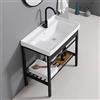 NEDLON Lavandino In Ceramica Bianco, Lavabo Autoportante Con Rubinetto, Lavatoio Con Piedistallo Supporto In Acciaio Inossidabile, Lavello Per Lavanderia, Per Lavanderia, Ripostiglio, Garage, Cantina (Size