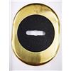 SECUREMME BOCCHETTA ROSETTA PER PORTA PORTONE BLINDATO, PIASTRINA PER CHIAVE DOPPIA MAPPA OTTONE LUCIDO 82X62