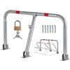 Stagecaptain PPB-81 SR Barra Parcheggio in acciaio zincato e verniciato a polvere, blocco con chiave (3 incluse), strisce riflettenti e materiale di montaggio incluso.
