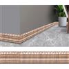 SPORTARC 1 pezzo autoadesivo flessibile stampaggio schiuma, 3D appiccicoso decorativo linee parete battiscopa battiscopa carta da parati bordo impermeabile adesivo da parete, 8 cm x 230 cm