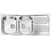 PLADOS Lavello cucina Plados acciaio inox Universal TL11621 Acciaio Satinato a due vasche più scolapiatti a destra
