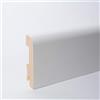 Leiste24 Battiscopa in legno massiccio con bordo anteriore arrotondato bianco RAL9010 laccato (80 mm)