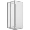 Idralite Box Doccia 3 lati 70x90x70CM H198 Cristallo Trasparente 2 Fissi+Saloon 2 Ante Battente 90 mod. West