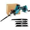 ONEVAN gattuccio a batteria per Makita 18V, sega a gattuccio elettri con 4 lame per seghe, corsa alternativa 15mm, senza spazzole segaossa per Taglio di Legno e Metallo