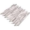 conwire Piastrella a Mosaico in Marmo, Pietra Naturale, Mattonella Divisa, Grigia, Strisce per Pareti, Bagno, WC, Cucina, Specchio, Rivestimento per Vasca da Bagno
