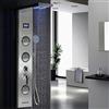 YIFAA Colonna doccia a LED Pannello doccia in acciaio inossidabile con doccetta a mano, cascata e doccia effetto pioggia, doccia per il corpo, sotto il rubinetto (acciaio inossidabile schermo LCD)